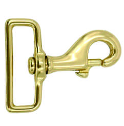 Solid Brass Swivel Lobster Hook for Bags and Leathercraft